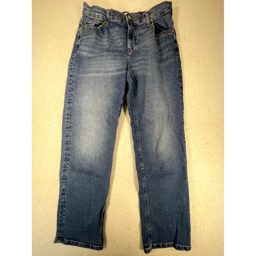 Tommy Hilfiger Classic Straight Jeans‎ Womens 12 Blue Cotton Stretch Mid Rise